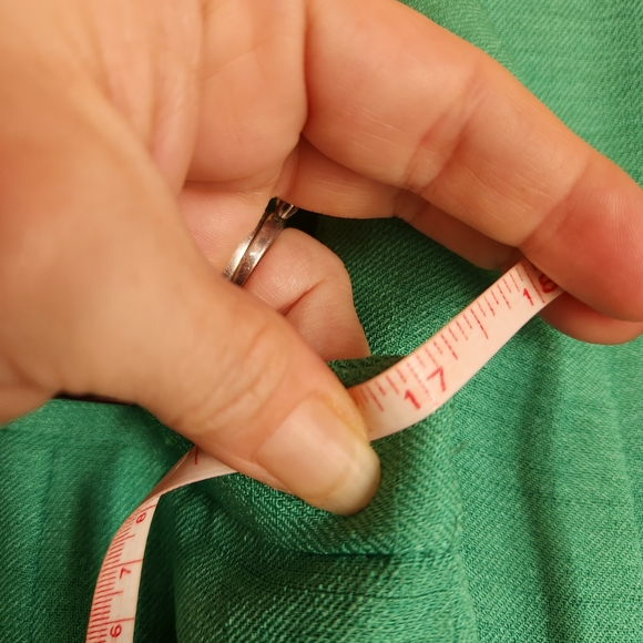 Kasper 2Piece Vintage Skirt Suit Blazer Jacket Green Bead Floral Embroider Sz 14 - Picture 11 of 13